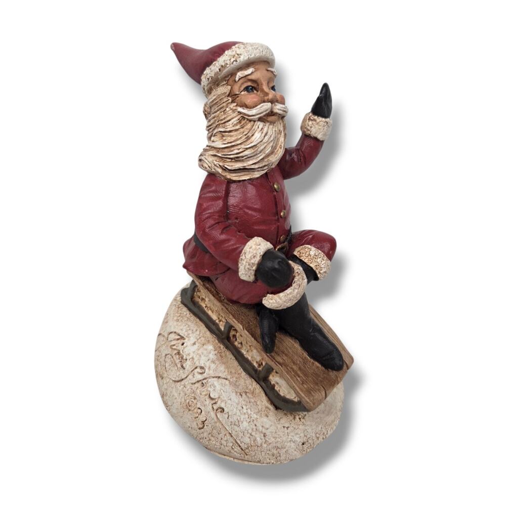 Vintage Early Jim Shore Figurine Santa Claus Sled 1993 Numbered Limited Edition